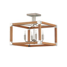 Currey and Company 9000-1284 Boyd Semi-Flush Mount in Natural/Polished Nickel