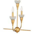 Currey and Company 9000-1329 Aurelia Frost Rectangular Chandelier in Contemporary Gold Leaf/Contemporary Gold/Frosted