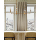 Currey and Company 9000-1329 Aurelia Frost Rectangular Chandelier in Contemporary Gold Leaf/Contemporary Gold/Frosted