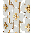 Currey and Company 9000-1331 Spring Flower Chandelier in Frosted/Brass