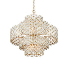 Currey and Company 9000-1331 Spring Flower Chandelier in Frosted/Brass