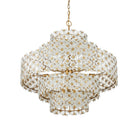 Currey and Company 9000-1331 Spring Flower Chandelier in Frosted/Brass