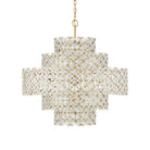 Currey and Company 9000-1331 Spring Flower Chandelier in Frosted/Brass