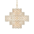 Currey and Company 9000-1331 Spring Flower Chandelier in Frosted/Brass