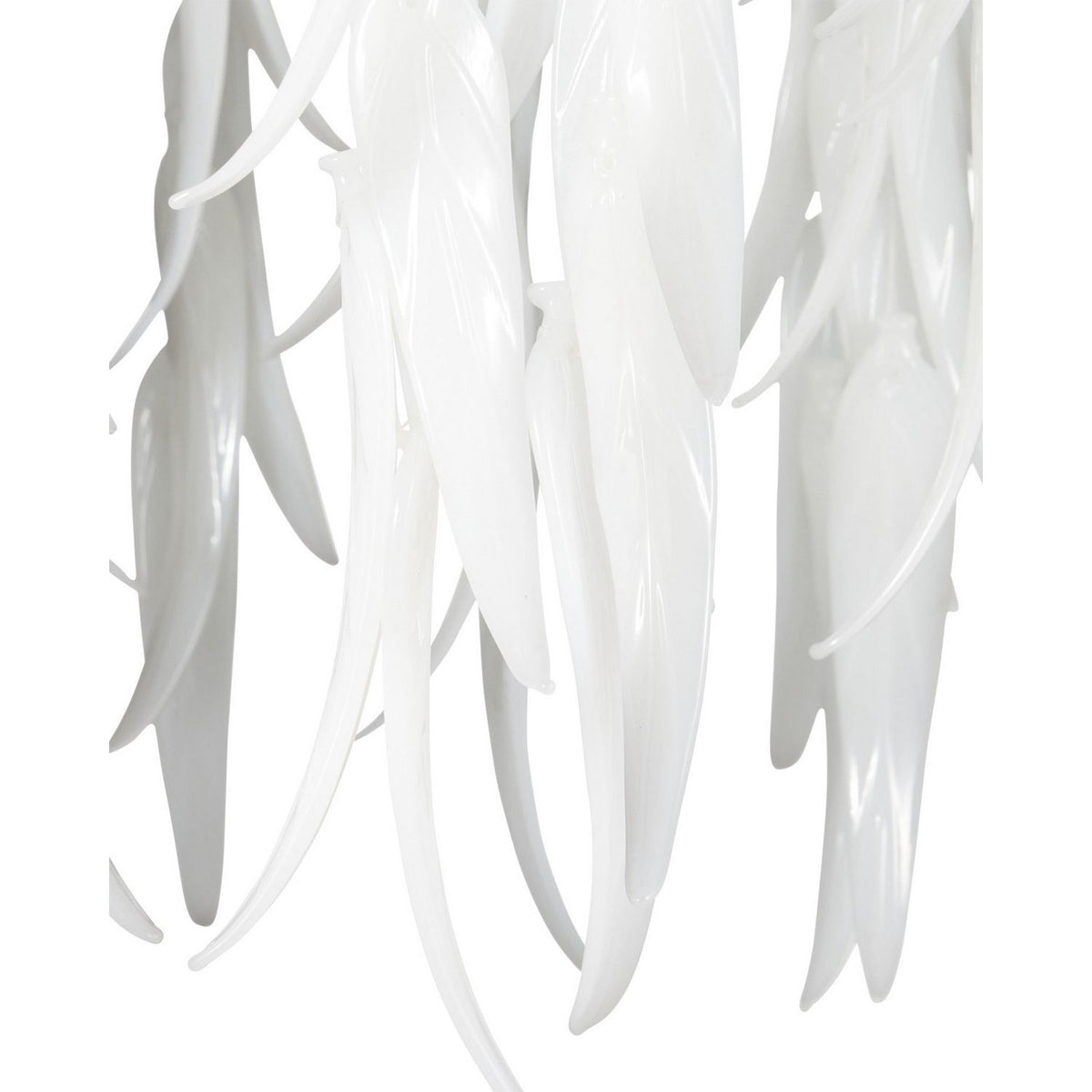 Currey and Company 9000-1334 Glen Arbor Pendant in White/Contemporary Silver Leaf/Contemporary Silver