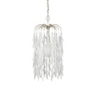 Currey and Company 9000-1334 Glen Arbor Pendant in White/Contemporary Silver Leaf/Contemporary Silver