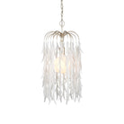 Currey and Company 9000-1334 Glen Arbor Pendant in White/Contemporary Silver Leaf/Contemporary Silver