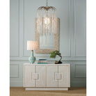 Currey and Company 9000-1335 Glen Arbor Pendant in White/Contemporary Silver Leaf/Contemporary Silver