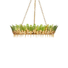 Currey and Company 9000-1337 Selavy Chandelier in Green/Contemporary Gold Leaf/Contemporary Gold