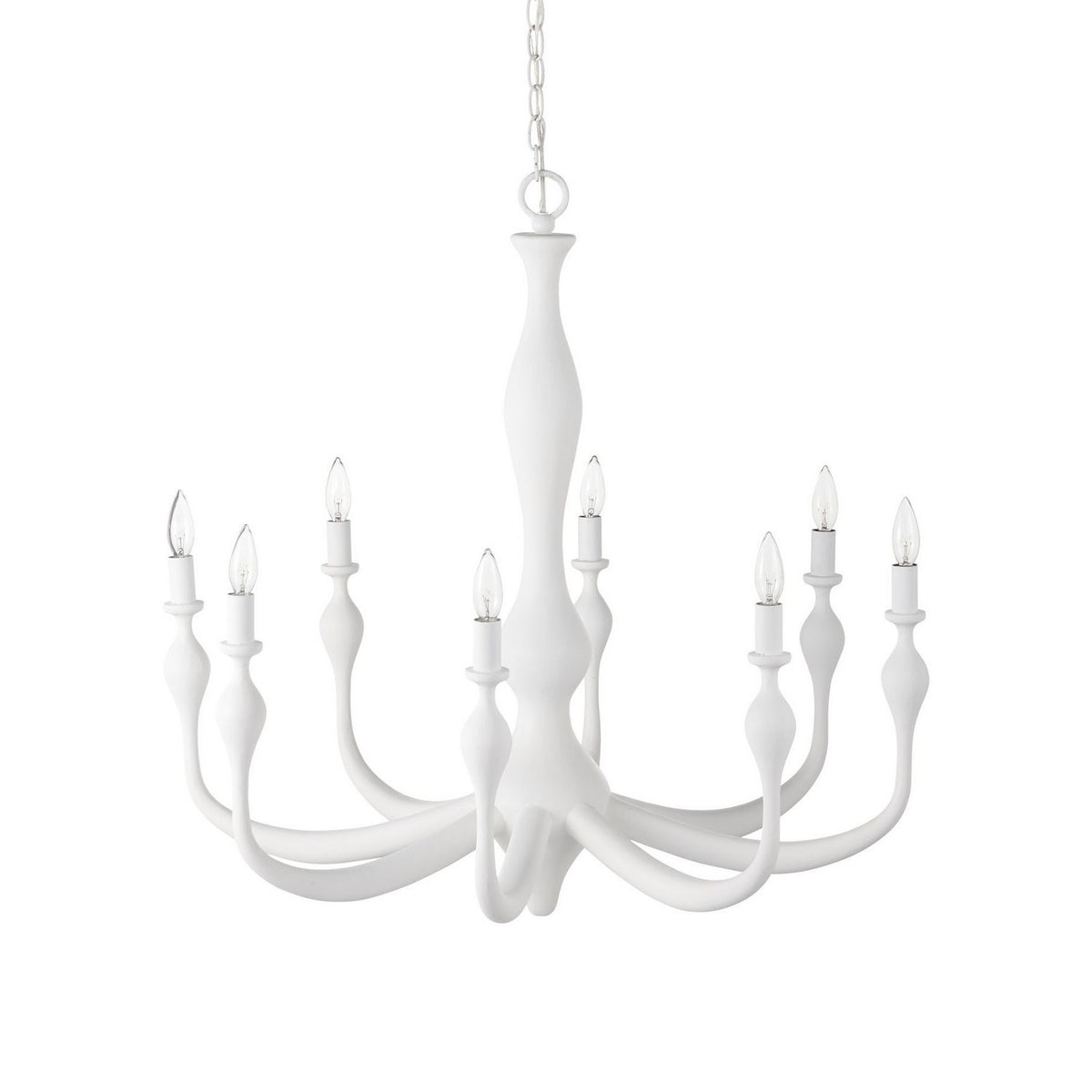 Currey and Company 9000-1340 Ludwig Chandelier in Gesso White
