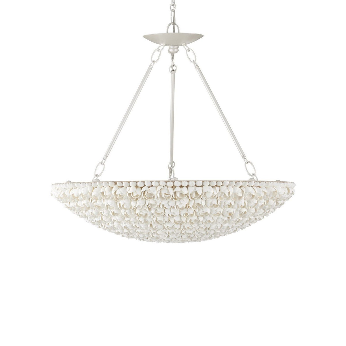 Currey and Company 9000-1341 Virtu Chandelier in Natural/Pearlized White