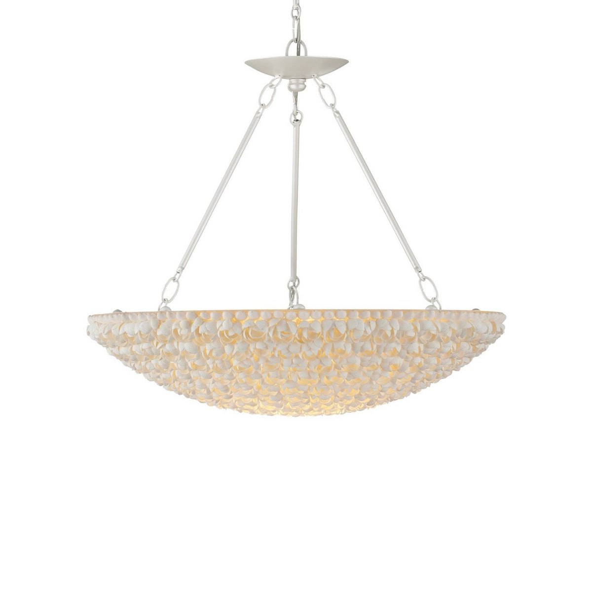 Currey and Company 9000-1341 Virtu Chandelier in Natural/Pearlized White