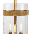 Currey and Company 9000-1348 Sudeley Pendant in Clear/Satin Brass
