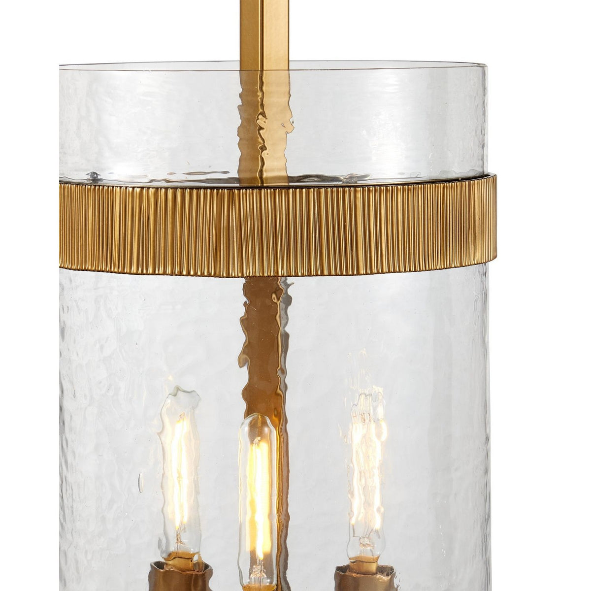 Currey and Company 9000-1348 Sudeley Pendant in Clear/Satin Brass