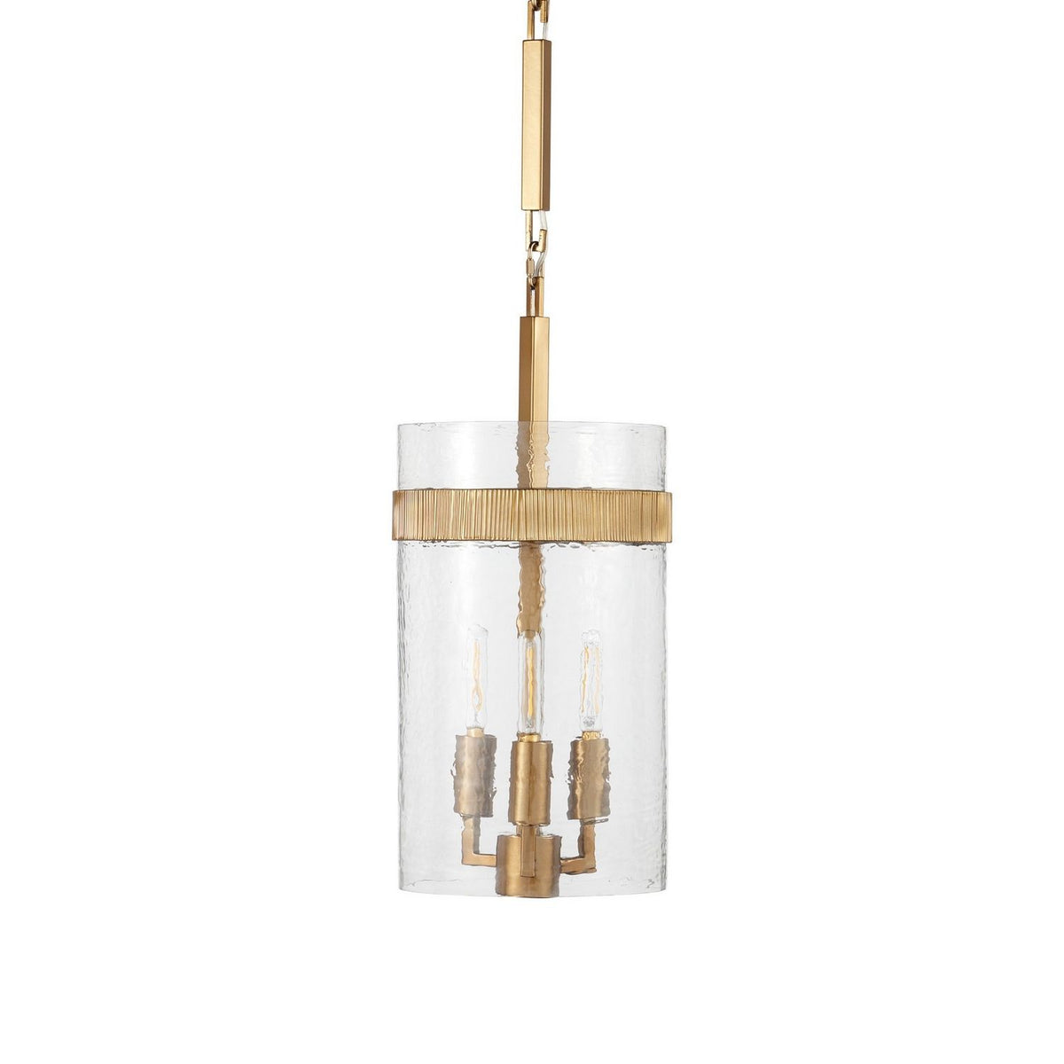Currey and Company 9000-1348 Sudeley Pendant in Clear/Satin Brass