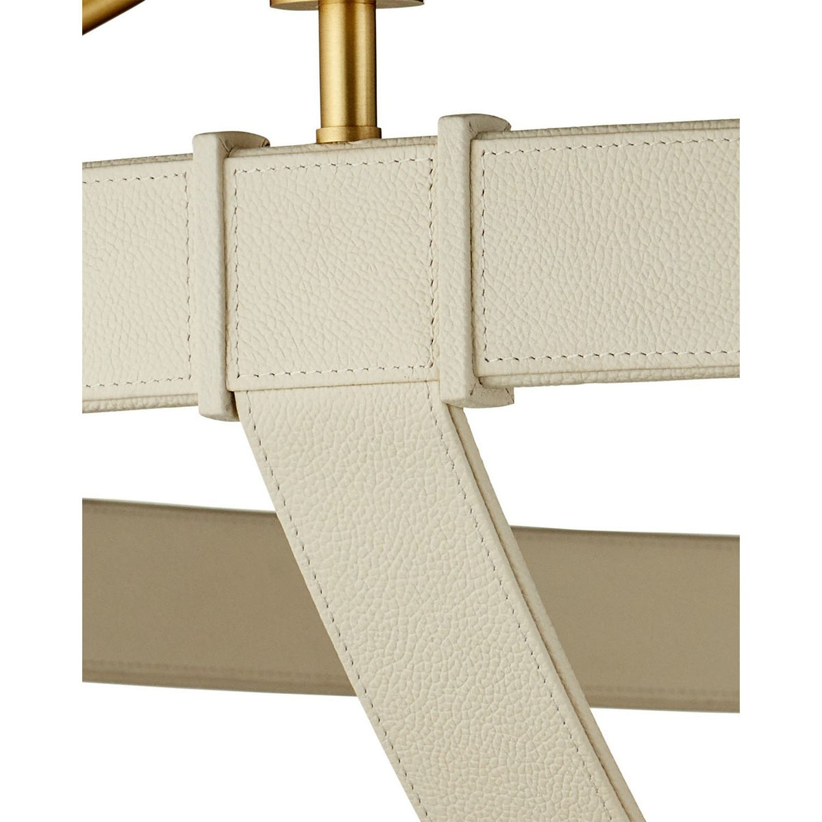 Currey and Company 9000-1352 Barrington Chandelier in Cream/Brushed Brass