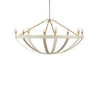 Currey and Company 9000-1352 Barrington Chandelier in Cream/Brushed Brass