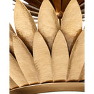 Currey and Company 9000-1360 Plumage Semi-Flush Mount in Antique Brass/White