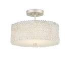 Currey and Company 9000-1361 Florecitas Semi-Flush Mount in Clear/Nickel