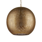 Currey and Company 9000-1363 Buckram Orb Pendant in Antique Brass