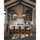 Currey and Company 9000-1363 Buckram Orb Pendant in Antique Brass