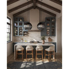 Currey and Company 9000-1364 Buckram Orb Pendant in Black Nickel