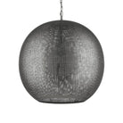 Currey and Company 9000-1364 Buckram Orb Pendant in Black Nickel