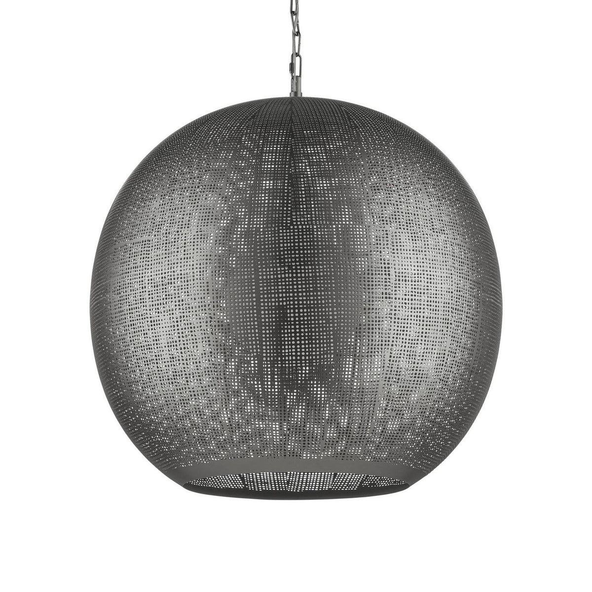 Currey and Company 9000-1364 Buckram Orb Pendant in Black Nickel