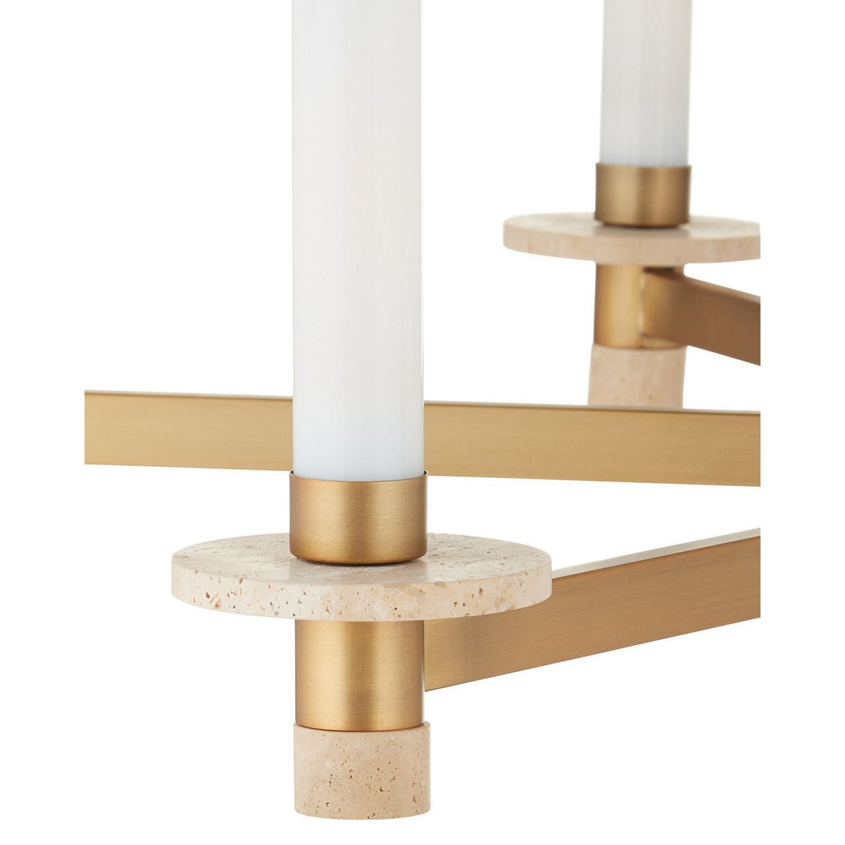 Currey and Company 9000-1369 Marcelo Chandelier in Natural/Antique Brass/White
