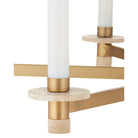 Currey and Company 9000-1369 Marcelo Chandelier in Natural/Antique Brass/White