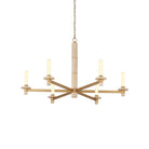 Currey and Company 9000-1369 Marcelo Chandelier in Natural/Antique Brass/White