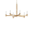 Currey and Company 9000-1369 Marcelo Chandelier in Natural/Antique Brass/White