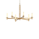 Currey and Company 9000-1369 Marcelo Chandelier in Natural/Antique Brass/White