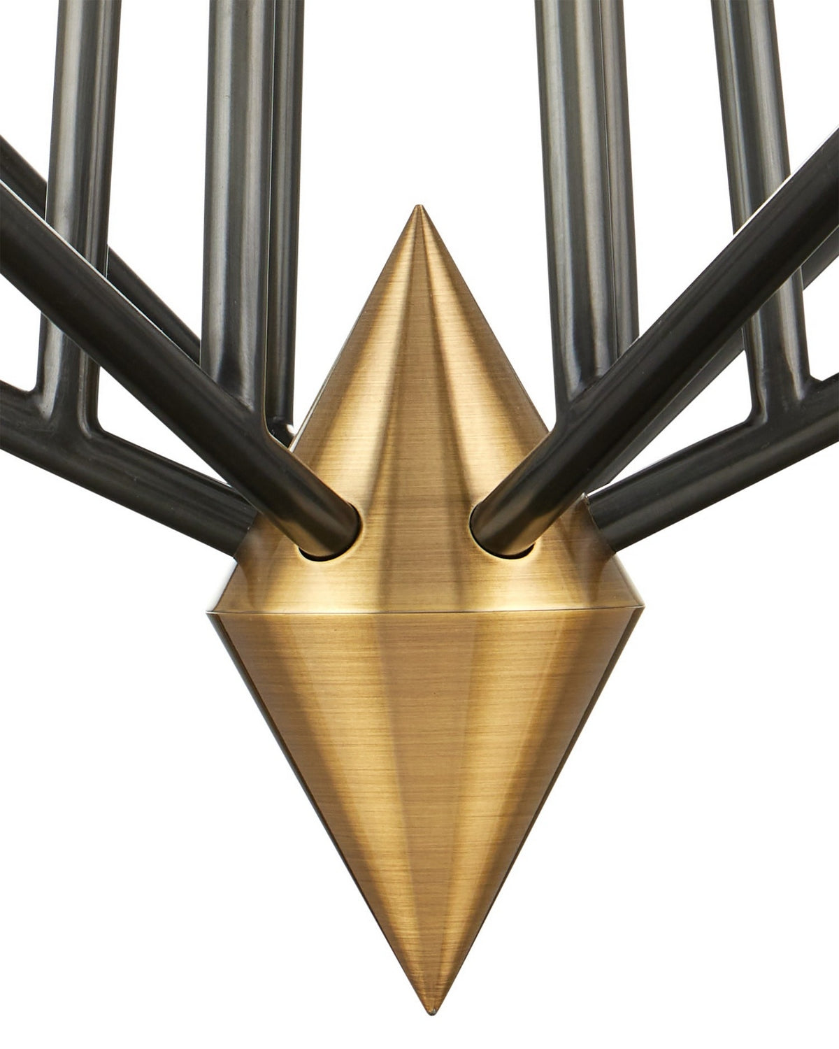 Currey and Company 9000-1371 Hennin Chandelier in Polished Antique Brass/Oil Rubbed Bronze