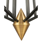Currey and Company 9000-1371 Hennin Chandelier in Polished Antique Brass/Oil Rubbed Bronze