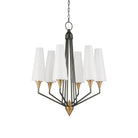 Currey and Company 9000-1371 Hennin Chandelier in Polished Antique Brass/Oil Rubbed Bronze