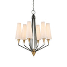Currey and Company 9000-1371 Hennin Chandelier in Polished Antique Brass/Oil Rubbed Bronze