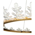 Currey and Company 9000-1372 Oakwreath Chandelier in Polished Antique Brass/Clear