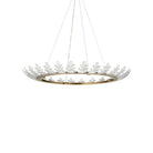 Currey and Company 9000-1372 Oakwreath Chandelier in Polished Antique Brass/Clear