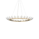 Currey and Company 9000-1372 Oakwreath Chandelier in Polished Antique Brass/Clear