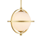 Currey and Company 9000-1373 Astral Pendant in White/Brass