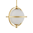 Currey and Company 9000-1373 Astral Pendant in White/Brass