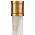 Currey and Company 9000-1382 Cannula Round Multi-Drop Pendant in Vintage Brass/White/Silver