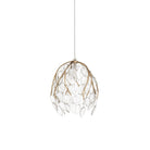 Currey and Company 9000-1388 Banyan 3-Light Round Multi-Drop Pendant in Antique Brass/Clear/Silver