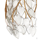 Currey and Company 9000-1394 Banyan Linear Multi-Drop Pendant in Antique Brass/Clear/Silver