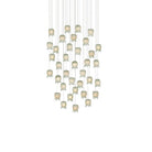 Currey and Company 9000-1401 Polpo Round Multi-Drop Pendant in Green/Silver