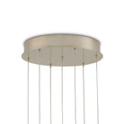 Currey and Company 9000-1405 Polpo Round Multi-Drop Pendant in White/Silver