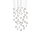 Currey and Company 9000-1409 Polpo Round Multi-Drop Pendant in White/Silver