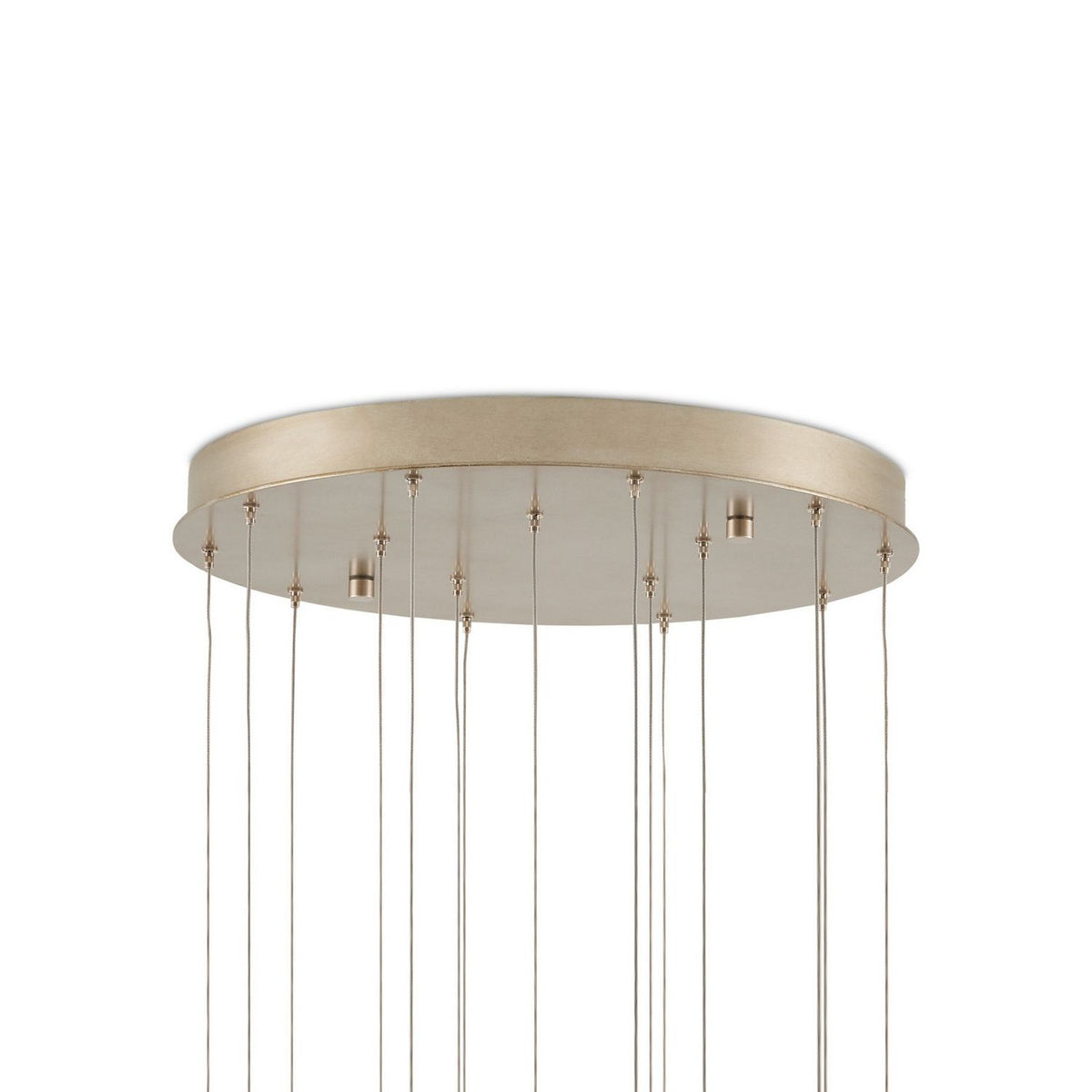Currey and Company 9000-1414 Polpo Round Multi-Drop Pendant in Blue/Silver
