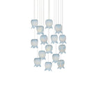 Currey and Company 9000-1414 Polpo Round Multi-Drop Pendant in Blue/Silver